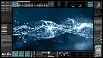 Technology communication and connection with Futuristic user interface head up display. Earth...
