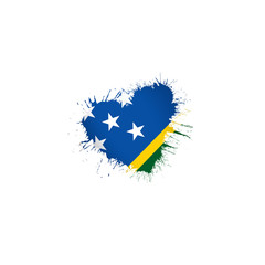Solomon Islands flag, vector illustration on a white background