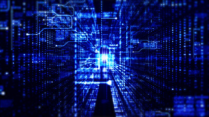 Hi-Tech digital security and Technology Network Data and Communication Concept Background