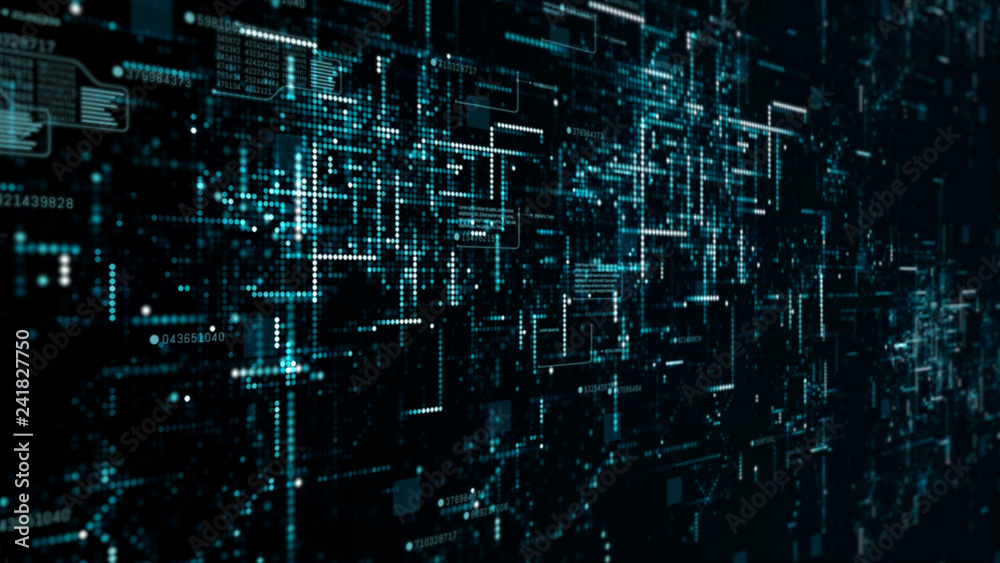 Poster digital technology network data and communication concept abstract background