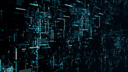 Digital Technology Network Data and Communication Concept Abstract Background