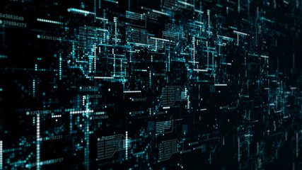 Digital Technology Network Data and Communication Concept Abstract Background