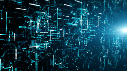 Digital Technology Network Data and Communication Concept Abstract Background