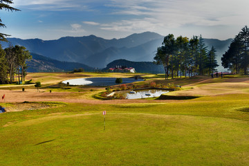 Fototapeta na wymiar Golf Course Background
