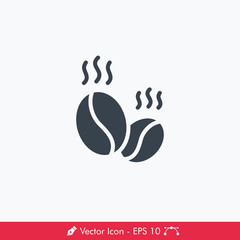 Coffee Beans Icon / Vector