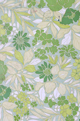 Flower pattern on table old