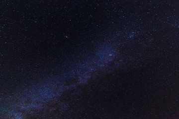 Milky Way in the night winter sky