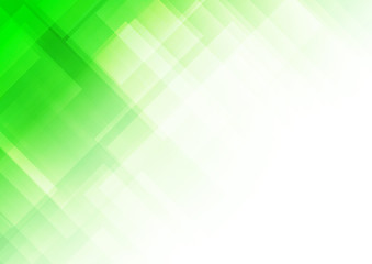 Abstract square shapes green background