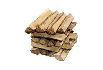 firewood isolated on white background