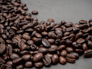 Frame Coffee Beans on dark background