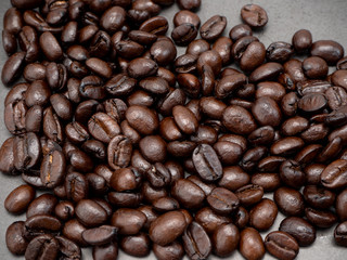 Frame Coffee Beans on dark background