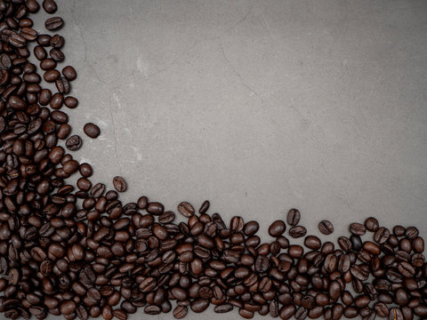 Frame Coffee Beans on dark background © jittima