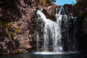 Waterfall of Calheta Levada. Madeira