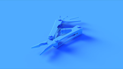 Fototapeta na wymiar Blue Multi tool 3d illustration 3d render