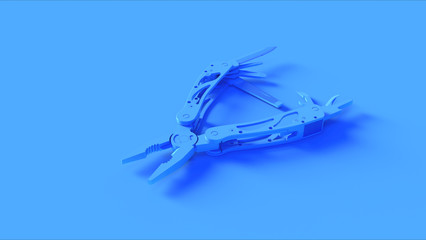 Blue Multi tool 3d illustration 3d render
