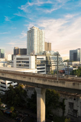 Beautiful view of the skyscrapers of Bangkok, Thailand