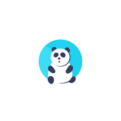Panda logo, vector icon
