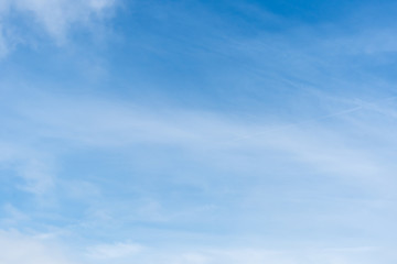 Blue sky with tender cloudscape.