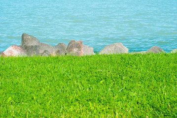 park lake background