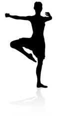Ballet dancer silhouette dancing posed position © Christos Georghiou