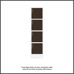 Vector image set of blank photos on white isolated background.