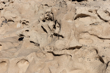 Unique rock formation in Fuerteventura. Canary Islands. Spain