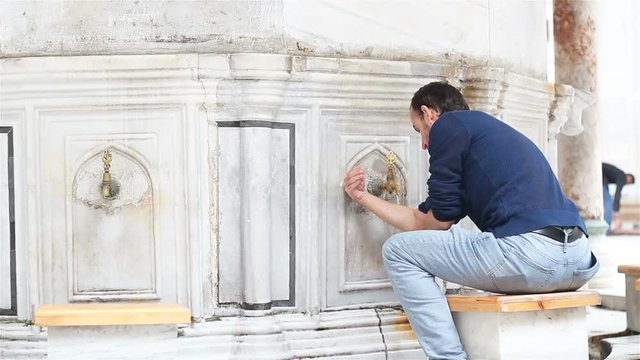 Ablution before praying, washing and cleaning for namaz
