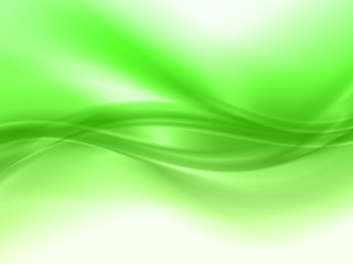 Abstract green background, elegant wavy vector illustration 