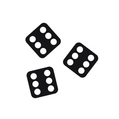Dices icon. Casino game isolated icon. Vector illustration.
