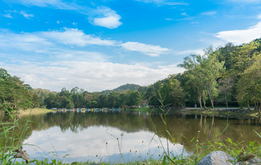 Fototapeta premium Reservoir, Attractions in Saraburi Province