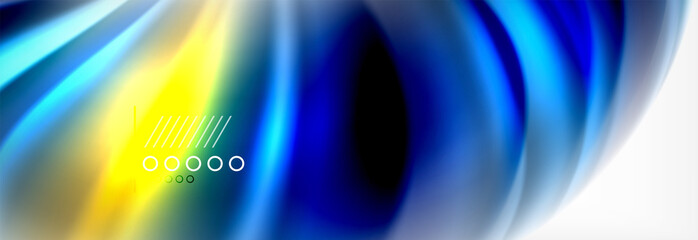 Smooth liquid blur wave background, color flow concept, illustration