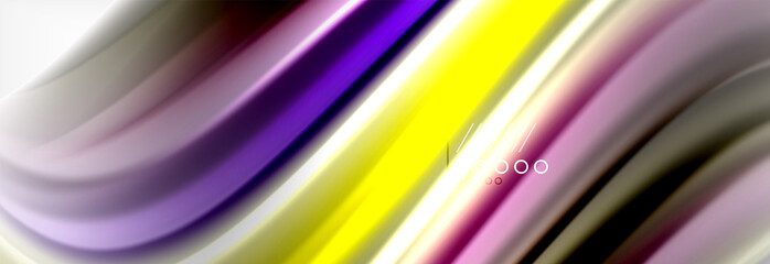 Abstract wave lines liquid fluid rainbow style color stripes background. Artistic illustration for presentation, app wallpaper, banner or poster