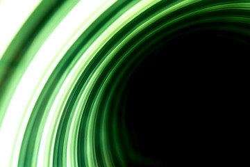 Abstract green curves. Abstract motion. 