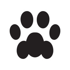 Plakat dog paw vector footprint icon logo french bulldog cat puppy kitten cartoon symbol sign illustration doodle graphic