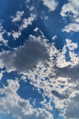 blue sky background with tiny clouds in bavaria