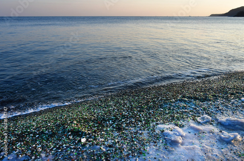 Glass Beach In Steklyannaya Bay Near Vladivostok Russia