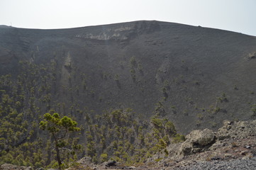 Interior Crater Of The San Antonio Volcano On The Island Of La Palma In The Canary Islands. Travel, Nature, Holidays, Geology. July 8, 2015. Isla De La Palma Canary Islands Spain.