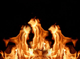  large orange flame
