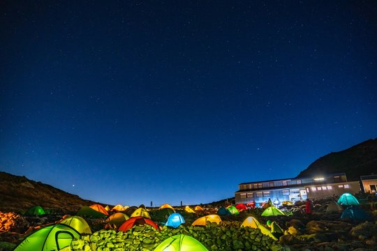 Star Light at Camp Site Of Mt. Kiso Komagatake