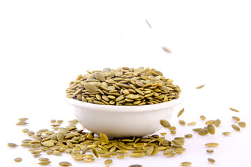 pumpkin seeds in bowl