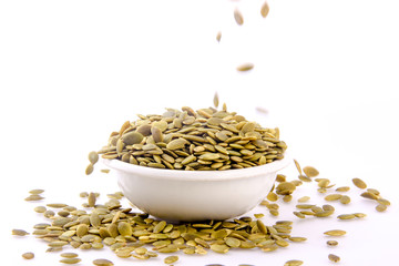 pumpkin seeds in bowl