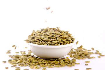 pumpkin seeds in bowl