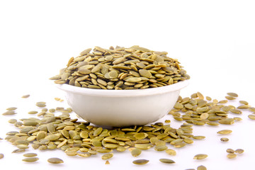 pumpkin seeds in bowl