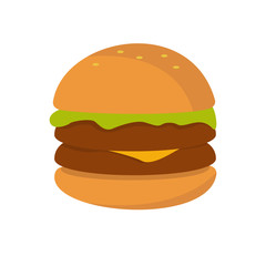 Burger icon on white background for graphic and web design, Modern simple vector sign. Internet concept. Trendy symbol for website design web button or mobile app