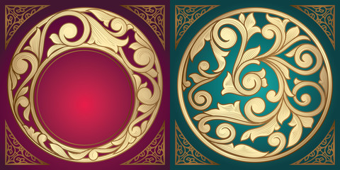 Golden ornate decorative design