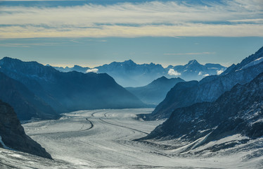 Mountain scene from Jungfraujoch Station