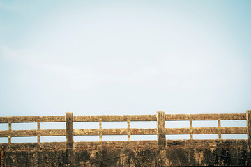 edge of a bridge on sky background