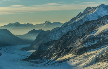 Mountain scene from Jungfraujoch Station