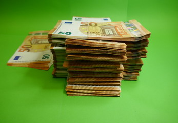 Geldstapel 50 Euro Scheine