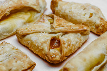 Homemade pastries on the table.